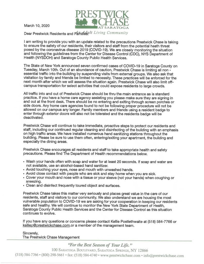 Coronavirus Updates 3/10/20