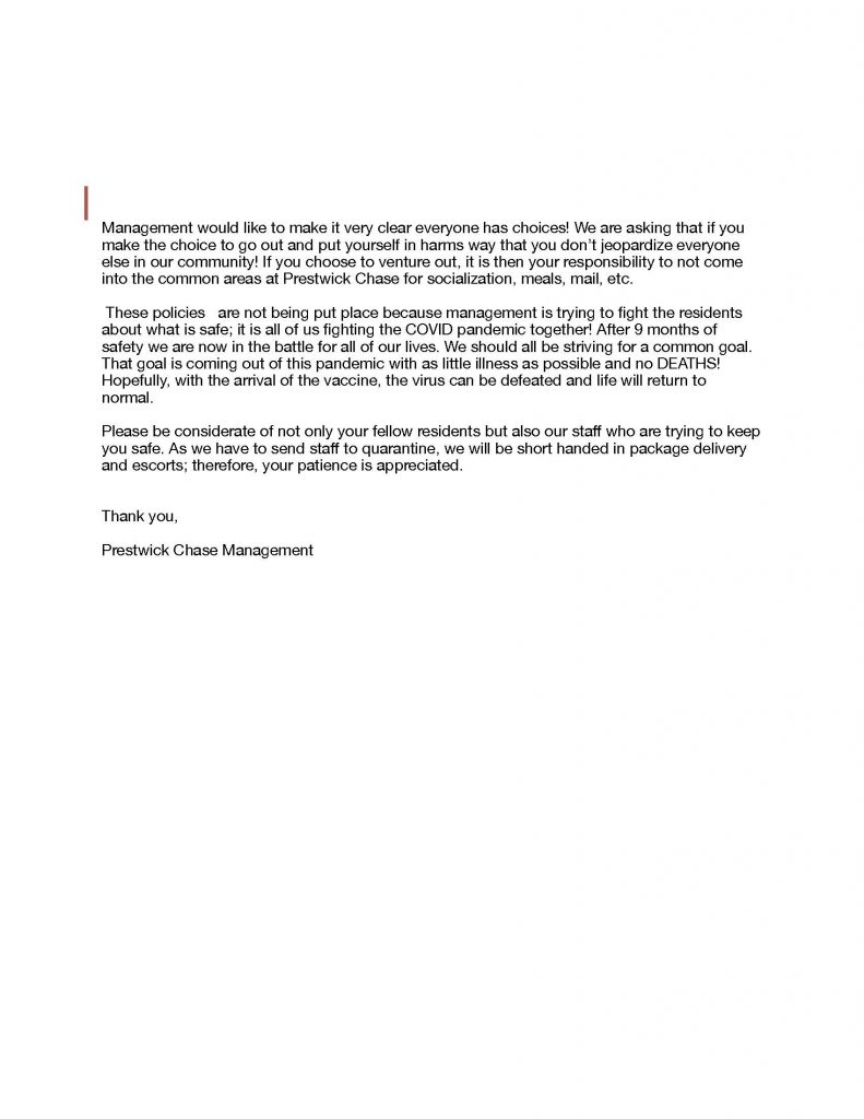 Prestwick COVID update, 12-15-20