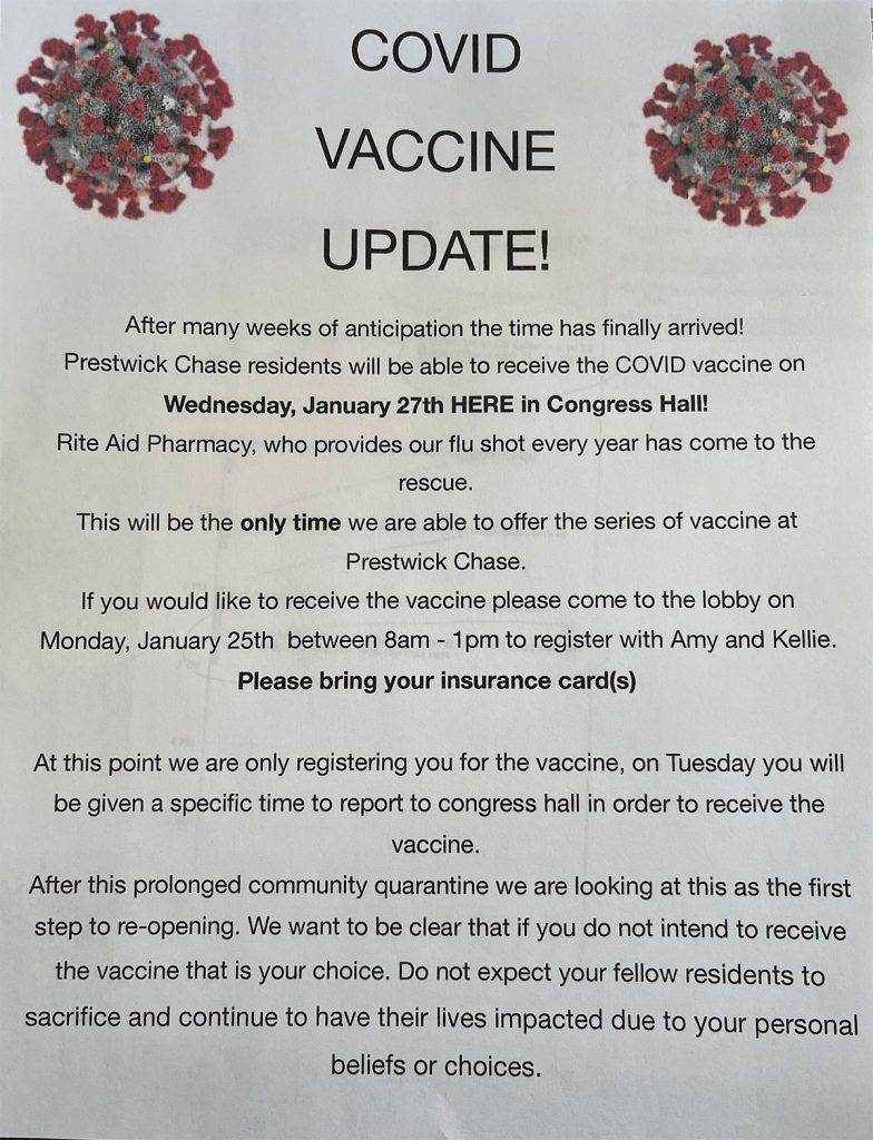 Prestwick Chase COVID Vaccine