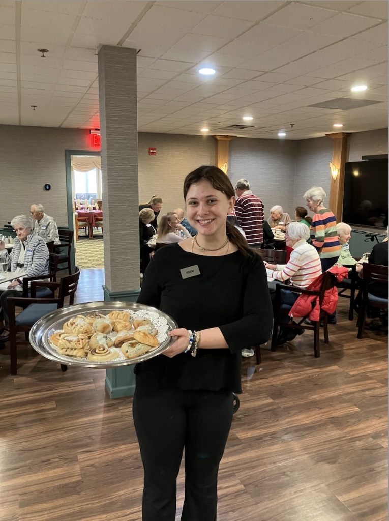 staff serving new residents